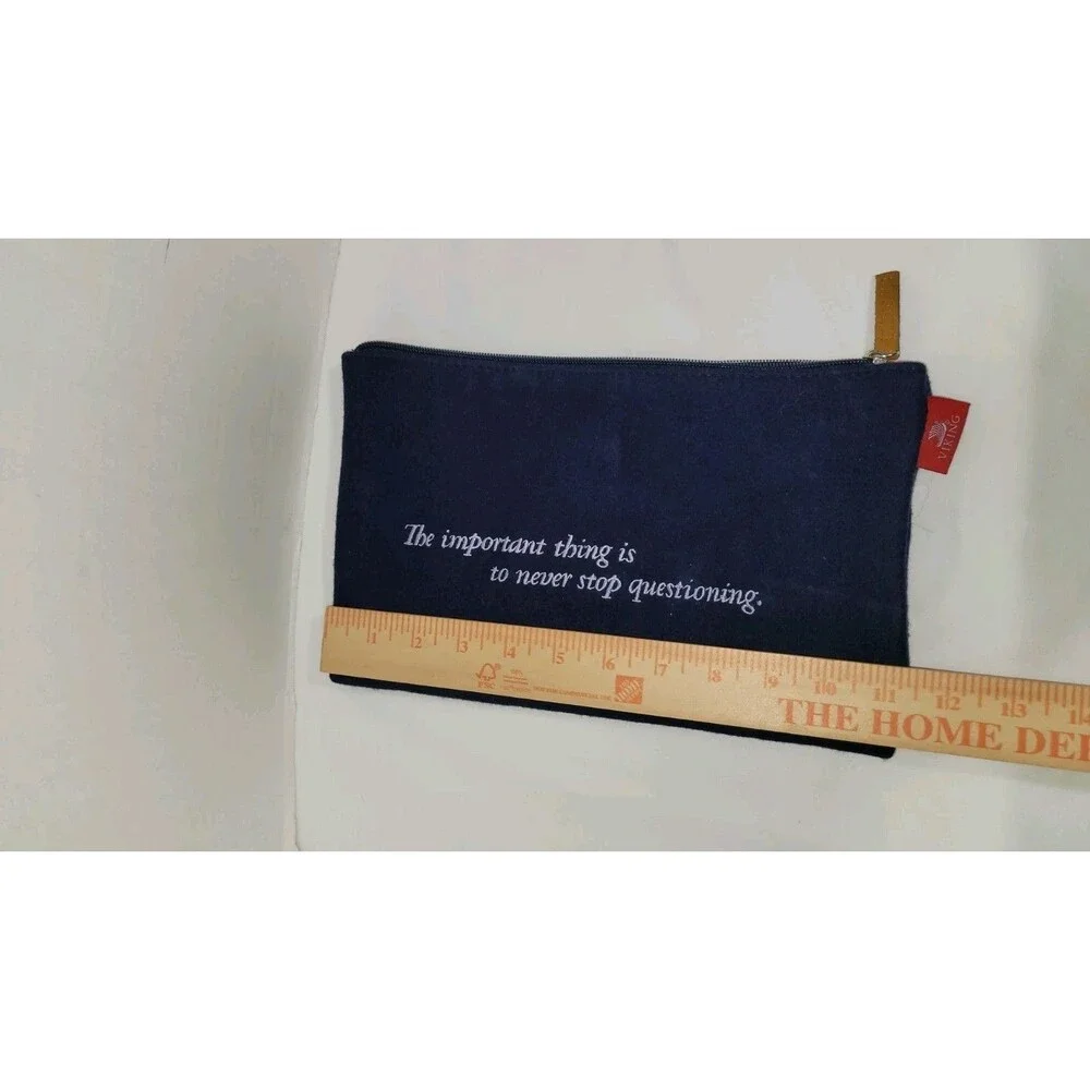 Viking Cruise Line Wool Zipper Pouch Gray Quote 11